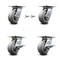Service Caster 5 Inch Thermoplastic Rubber Swivel Caster Swivel Locks 2 Brakes SCC, 2PK SCC-35S520-TPRRF-BSL-2-SLB-2 - alternate 1